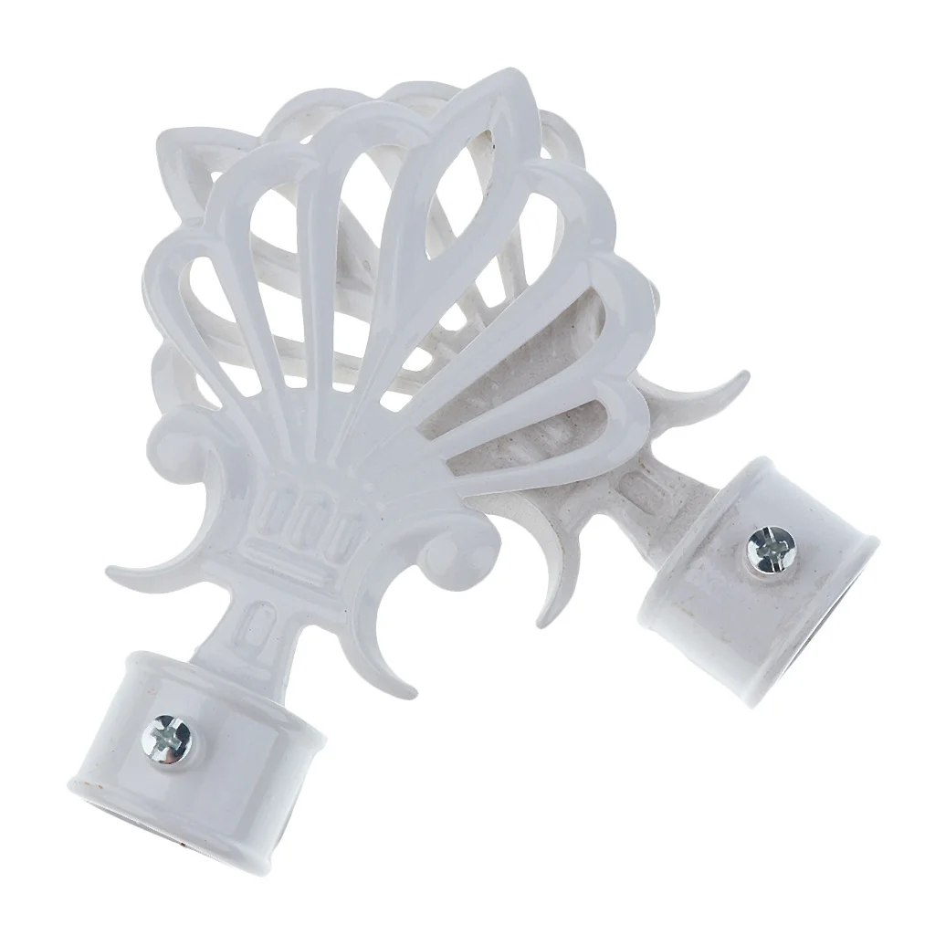 Pair Decorative Window Curtain Rod End Drapery Rail Pole Head Cap fit 28mm Dia. Rods