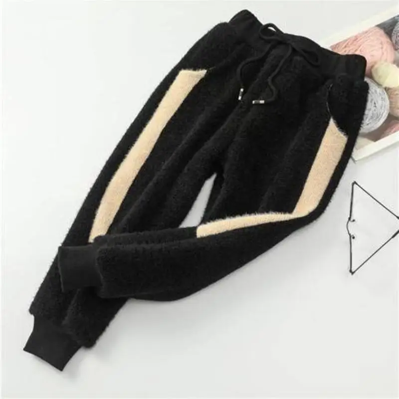 Winter Baby Girls Legging Child Plus Velvet Thicken Warm Pants for Girl Kids Faux Mink Cashmere Trousers Casual Pants K94