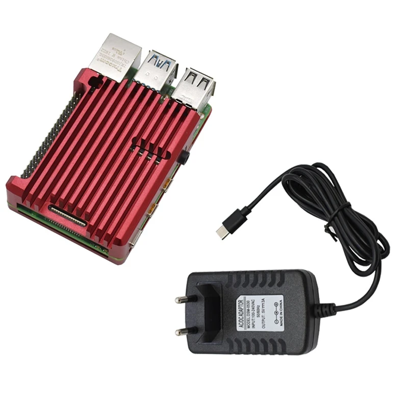 Для Raspberry Pi 4B 2G ram DIY Kit Поддержка 2,4/5,0 GHz wifi Bluetooth 5,0 с алюминиевым ЧПУ сплав защитный красный чехол 5V 3A Po