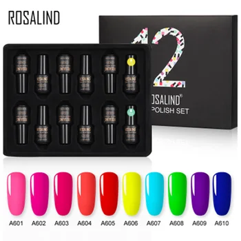 

12 Bottles/set Neon Color Nails Gel Nail Polish Set Bright Gel Nail Varnish Fluorescent Dramatic Manicure Nail Art HJL20