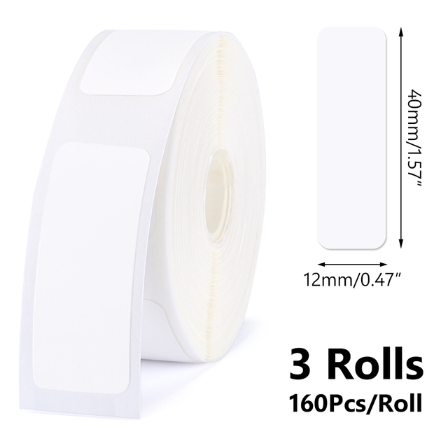Wireless Portable Pocket Label Printer Paper Rolls Colorful 12x30mm 12x40mm 15x30mm 15x50mm Label Paper Label Maker Papers