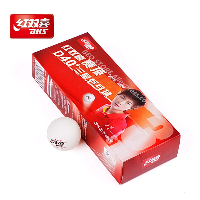 Description Picture 6 of itemDHS 3 Star D40+ Table Tennis Ball 3-STAR New Material ABS Seamed Poly Plastic Original DHS Ball 3 Star Ping Pong Balls