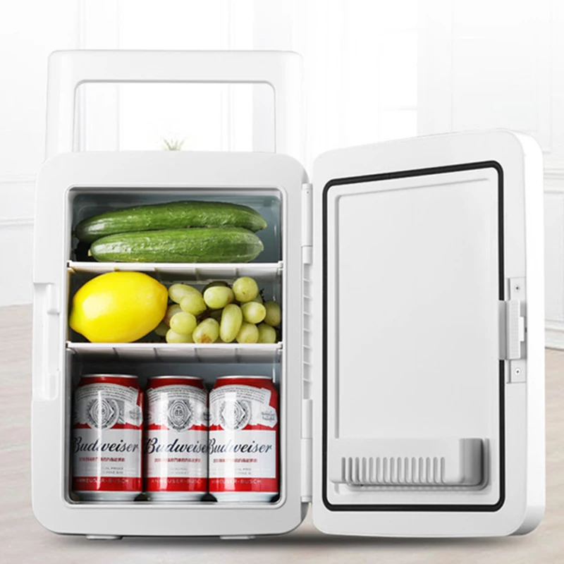 Small 10L Vehicle Refrigerator High Capacity Refrigerated Tool Fresh-keeping Equipment Tempered Glass Frozen Home Appliances