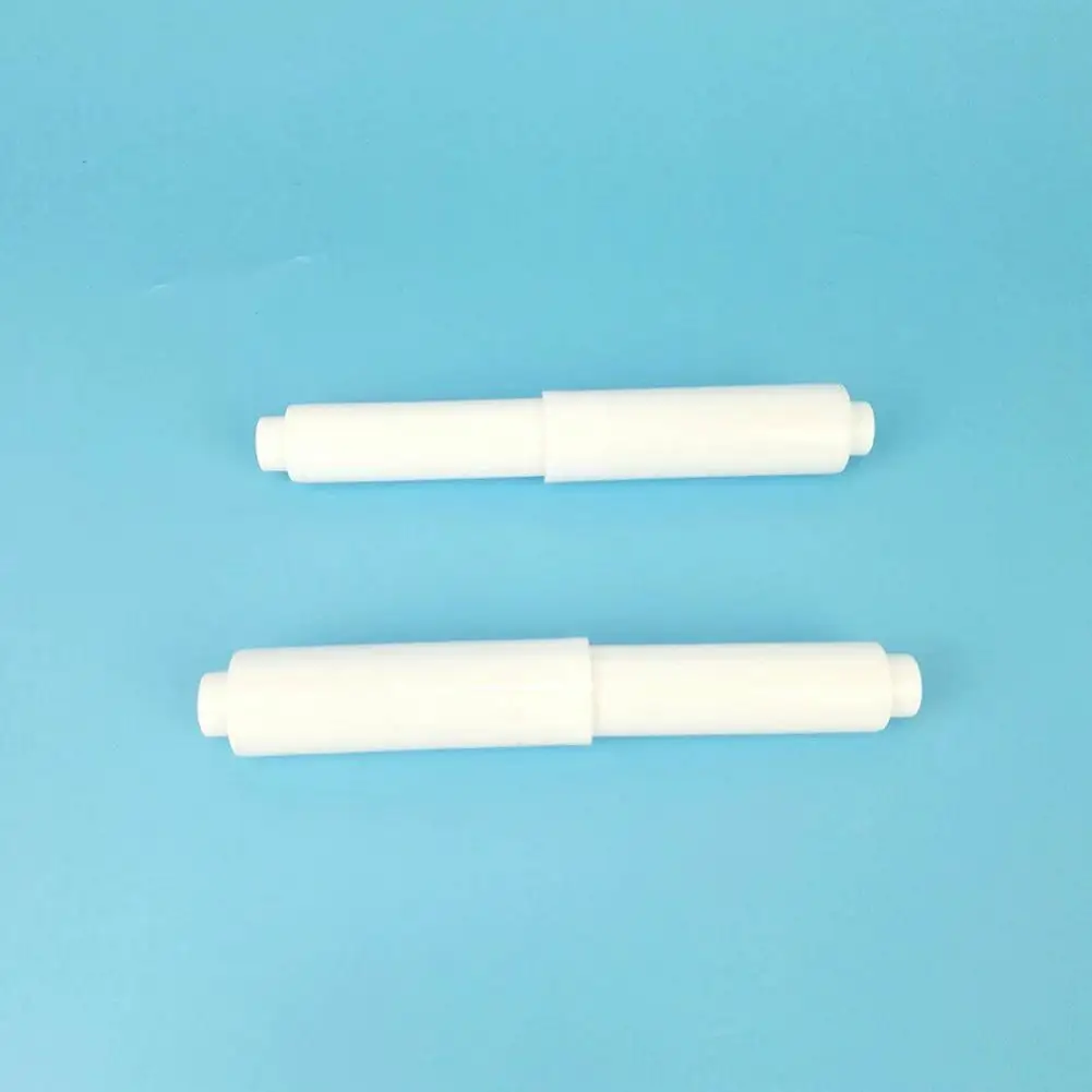 High Quality Convenience White Plastic Replaceable Toilet Roll Holder Roller Insert Spindle Spring Bathroom Replace Accessories