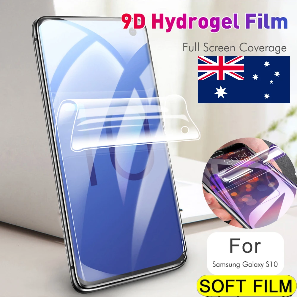 9D полностью мягкая Гидрогелевая пленка для samsung Galaxy S10 S9 S8 Plus S10e Note 9 8 Защитная Прозрачная Передняя пленка