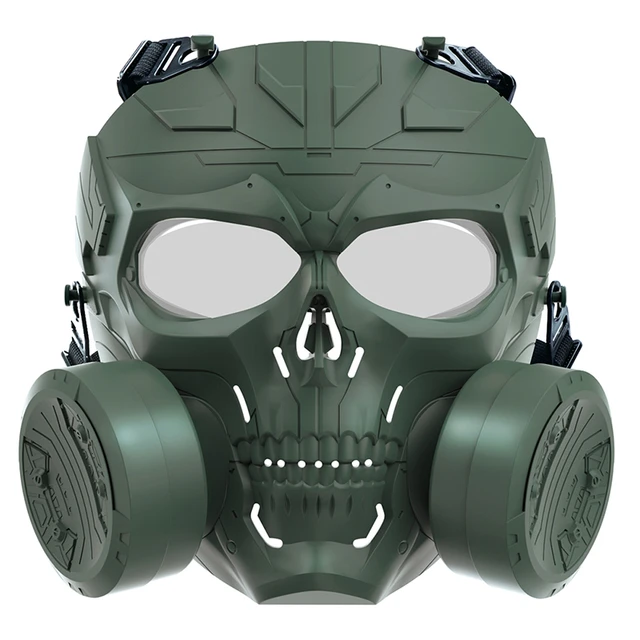 Gas Mask For Airsoft Costume Halloween CS Cosplay Full Face Protective Mask  Tactical Breathable Skull Adjustable Strap - AliExpress