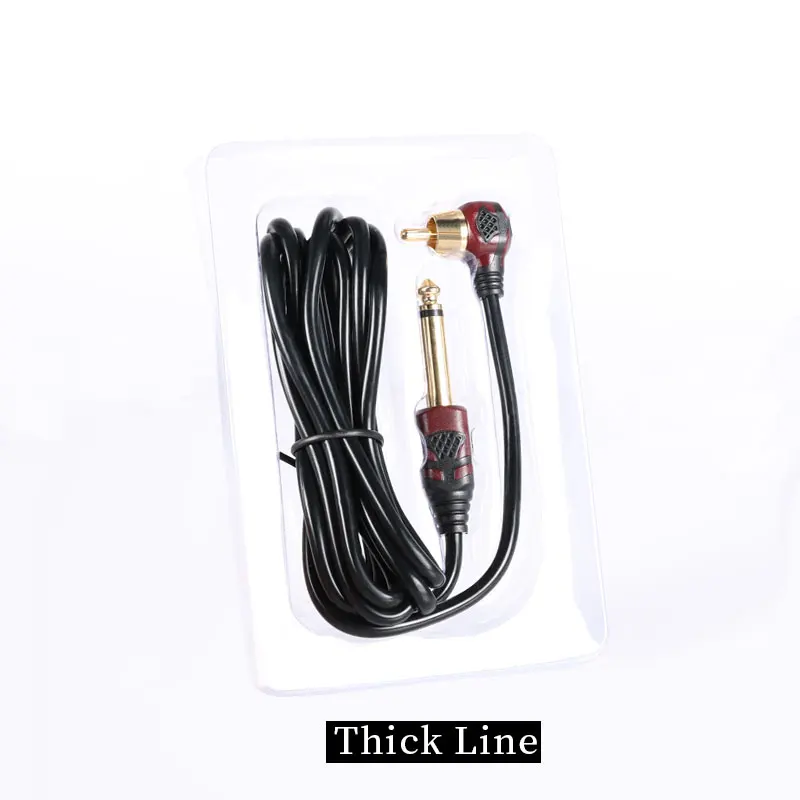 Thick Line 1,8 метров толстые татуировки Клип линия татуировки крюк линия Силиконовый разъем RCA тату машина шнур питания аксессуары - Цвет: Thick Line