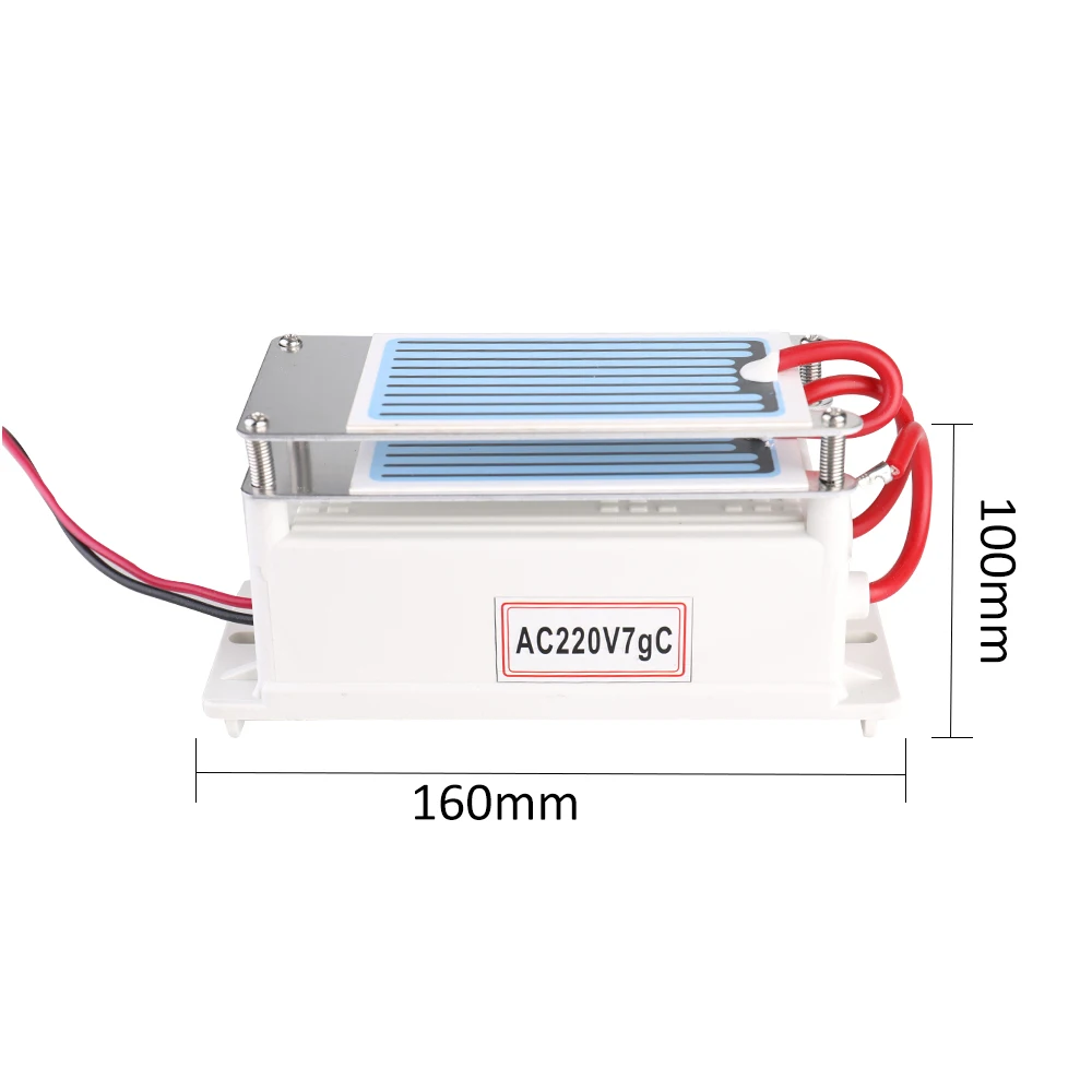 

New 7g/h Portable Ceramic Ozone Generator Double Integrated Plate Ozonizer Air Water Air Purifier For Chemical Factory smart ho