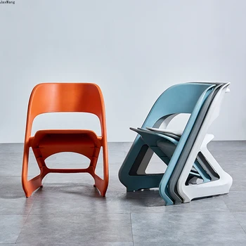 

Modern Minimalist Dining Chair Creative Backrest Chair Home Furniture Nordic Fashion Plastic Outdoor Stool Lazy Leisure Chair