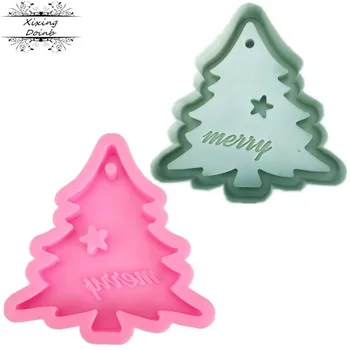

DIY Christmas tree shape silica gel mold tree decoration cooking mold chocolate cake mold Christmas label Pendant