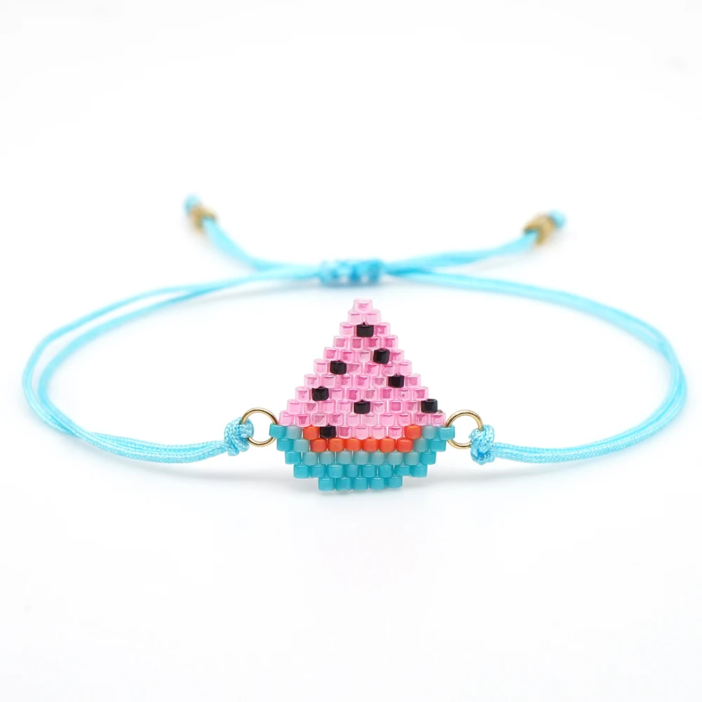 Go2boho Perles MIYUKI браслет для женщин, браслет с арбузом, Mujer,, ювелирные изделия, браслеты для девушек, Летний пляж, богемный шик, простой, Bileklik