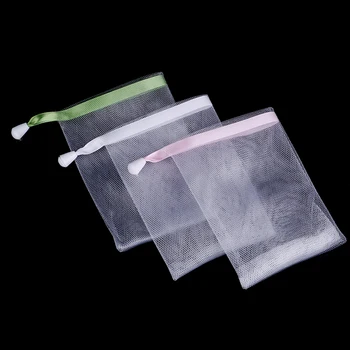 

1/5pcs/lot Bathe Cleaning Gloves Hanging Nylon Soap Mesh Bag Mesh Net For Foaming Cleaning Bath Soap Net