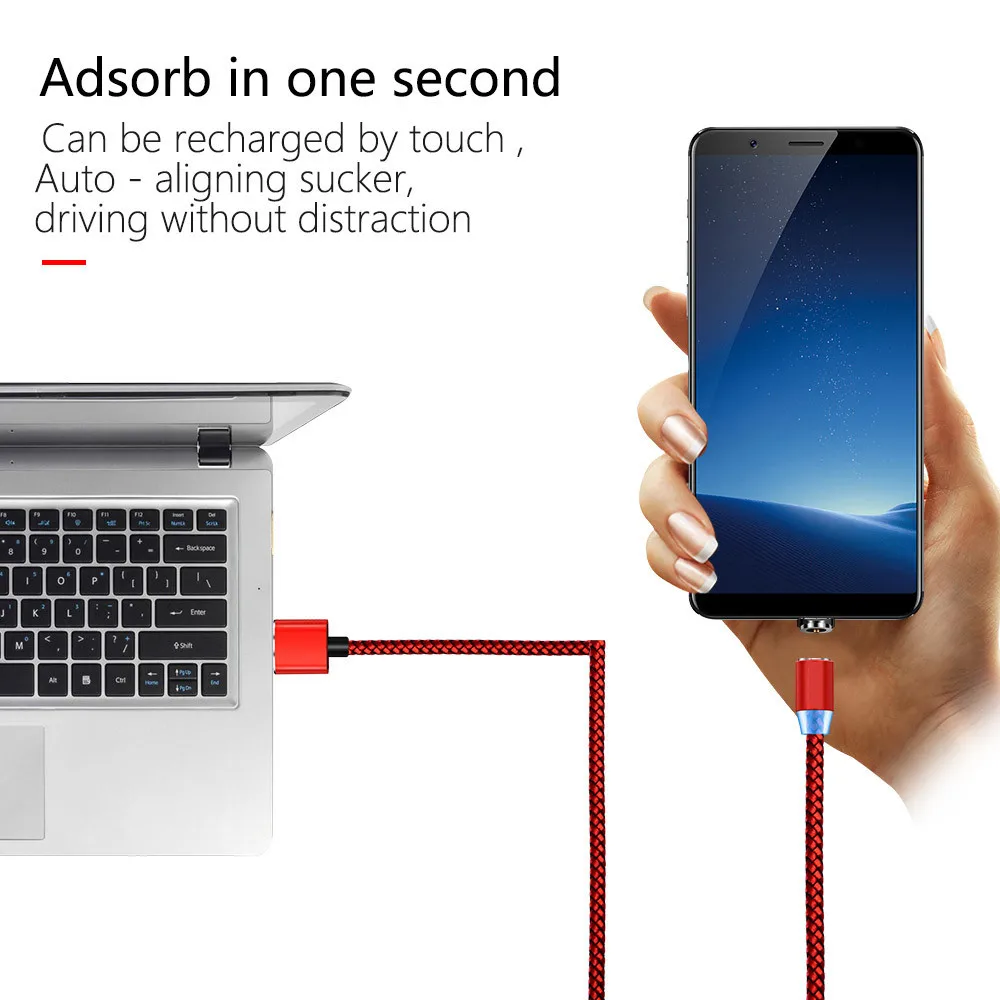Верхний Магнитный кабель для быстрой зарядки для iphone/Micro USB/type-C, зарядное устройство для iphone 6, 7, 8, x, для Samsung s10 Redmi 4, 5, 6
