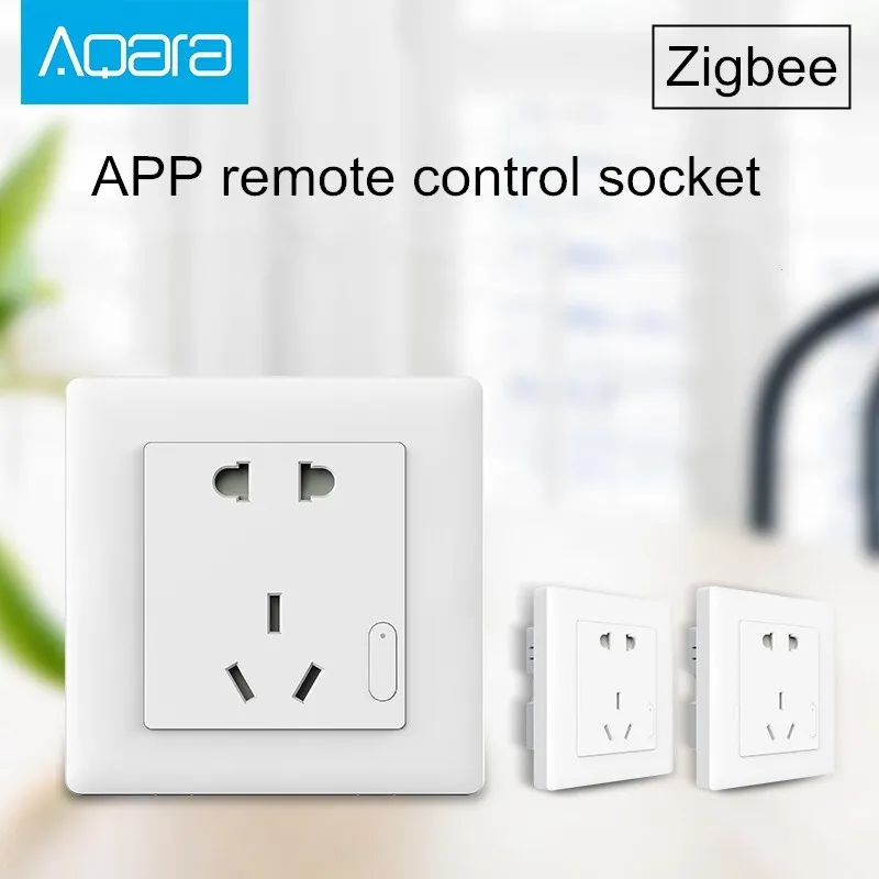 Aqara Smart Wall Socket ZigBee Wireless Wall Outlet Mijia Wall Socket Switch Work For Smart Home Kits APP