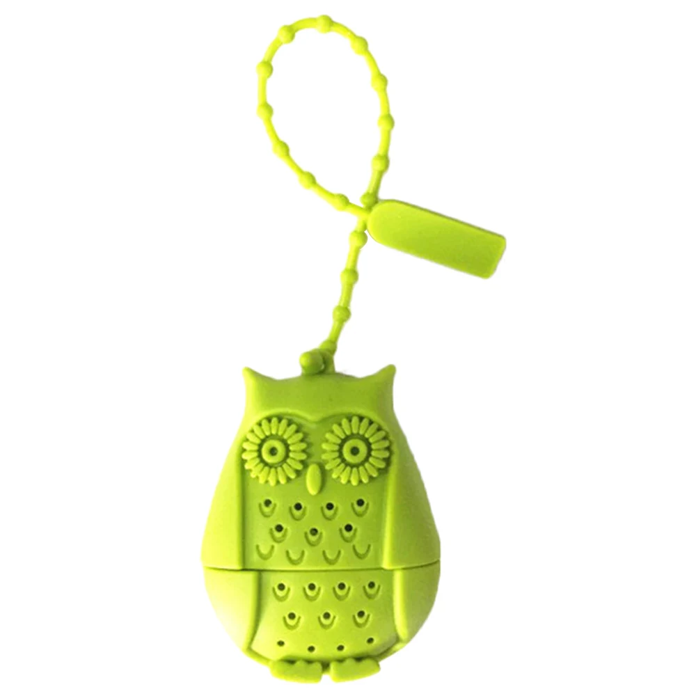 1pcs Food Grade Silicone Tea Infuser Filter Creative Cartoon Owl Tea Strainer Container Reusable Tea Bags Teapots Accessories