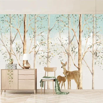 

Custom Photo Wallpaper Modern Hand-painted Rlk Forest Murals Living Room TV Sofa Background Wall Home Decor Papel De Parede 3 D