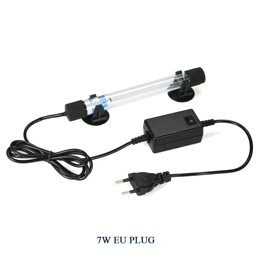 13 Вт УФ-светильник для стерилизации, погружной ультрафиолетовый стерилизатор, дезинфекция воды, AC220-240V, светодиодный светильник для аквариума - Цвет: 7W EU Plug