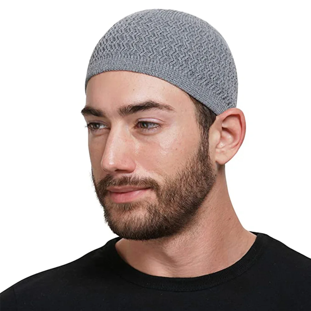 2021 Muslim Male Hats Knitted Arab Men Prayer Hat Musliman Turban Man Hijab Bonnet Saudi Arabian Islam Jewish India Caps women india hats floral braid india hat polyester prayer hats wraps hijab caps women muslim cap islamic hijab turban