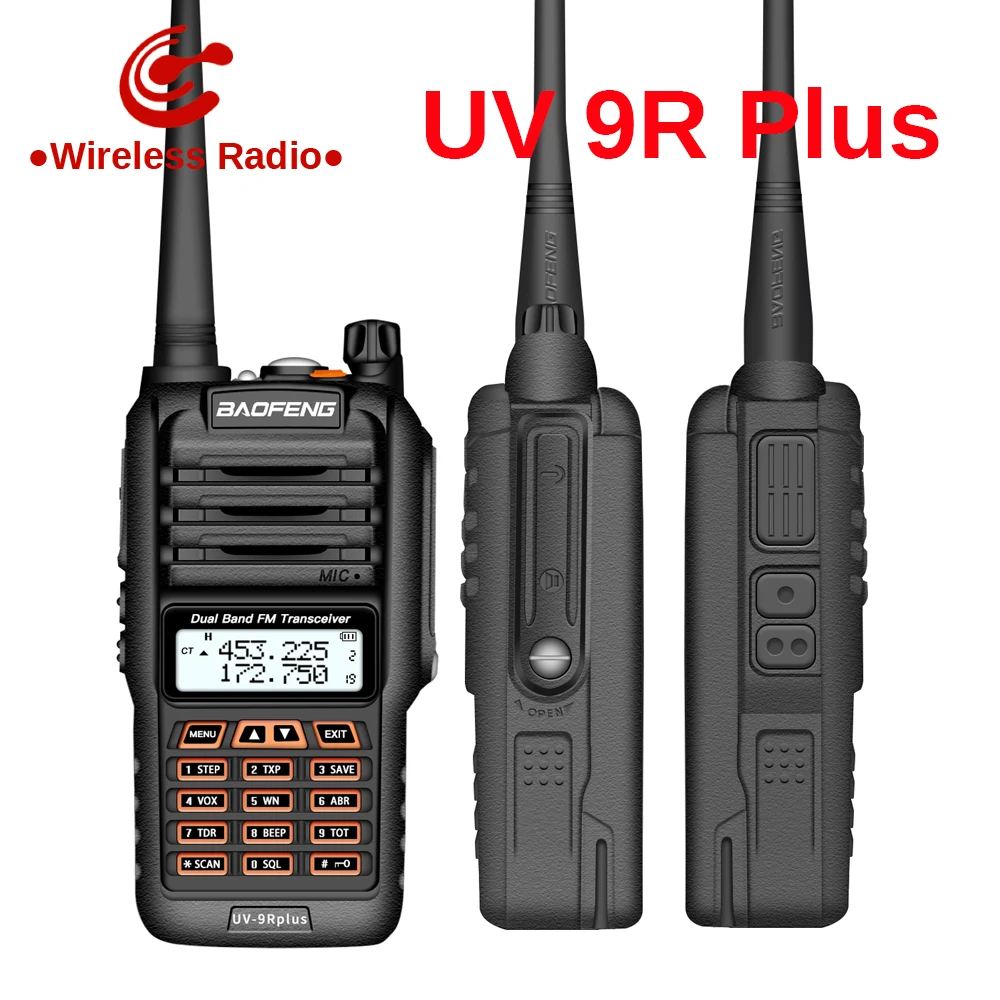 

BaoFeng UV-9R Plus Waterproof Handheld Walkie Talkie 8Watts UHF VHF Dual Band IP67 HF Transceiver UV9R Plus Ham Portable Radio