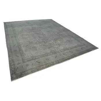 

290x375 Cm Grey Handmade Overdyed Large Area Rug-9x12 Ft
