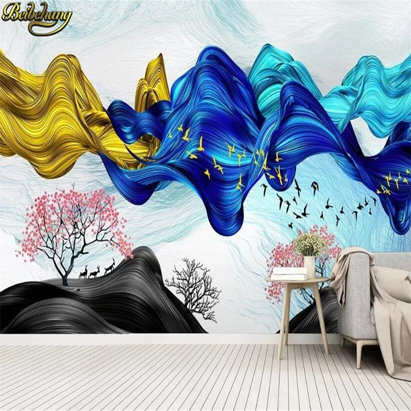 

Фотообои beibehang, 3D, для гостиной, телевизора, дивана, домашнего декора, настенные 3D фрески
