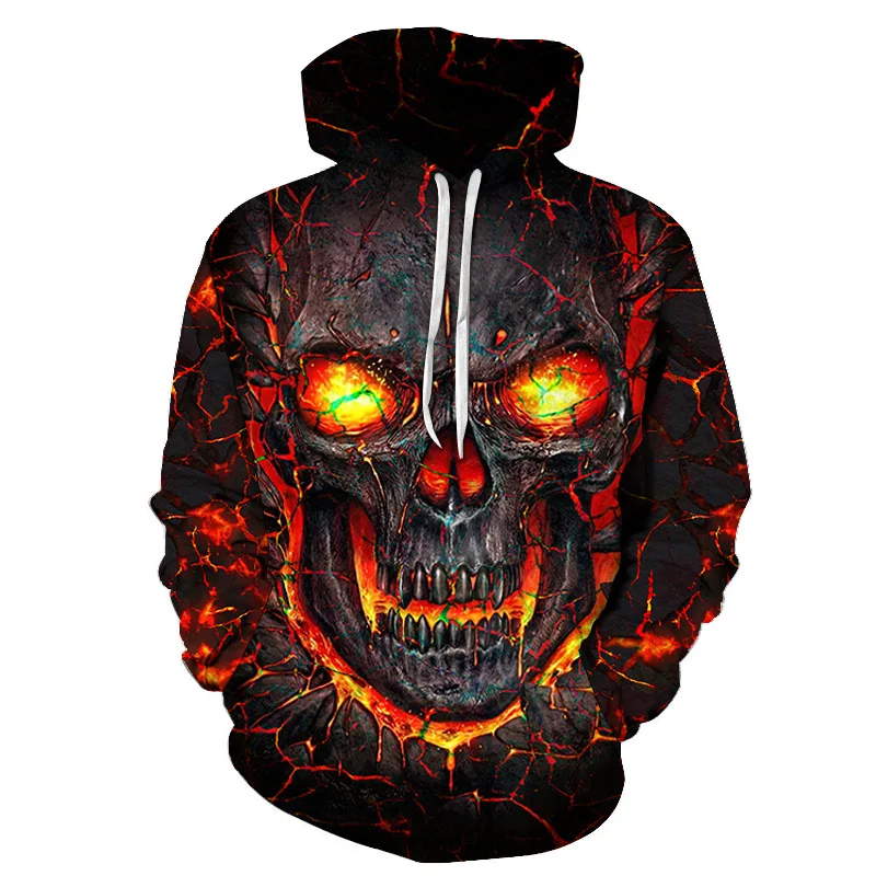 3d Skull Print Hoodie Long Sleeve Black Sweater Casual Sportswear Men's O Neck Pullover Street Oversized Clothes Hoodies Kids 3d Skull Print Hoodie Long Sleeve Black Sweater Casual Sportswear Men's O Neck Pullover Street Oversized Clothes Hoodies Kids