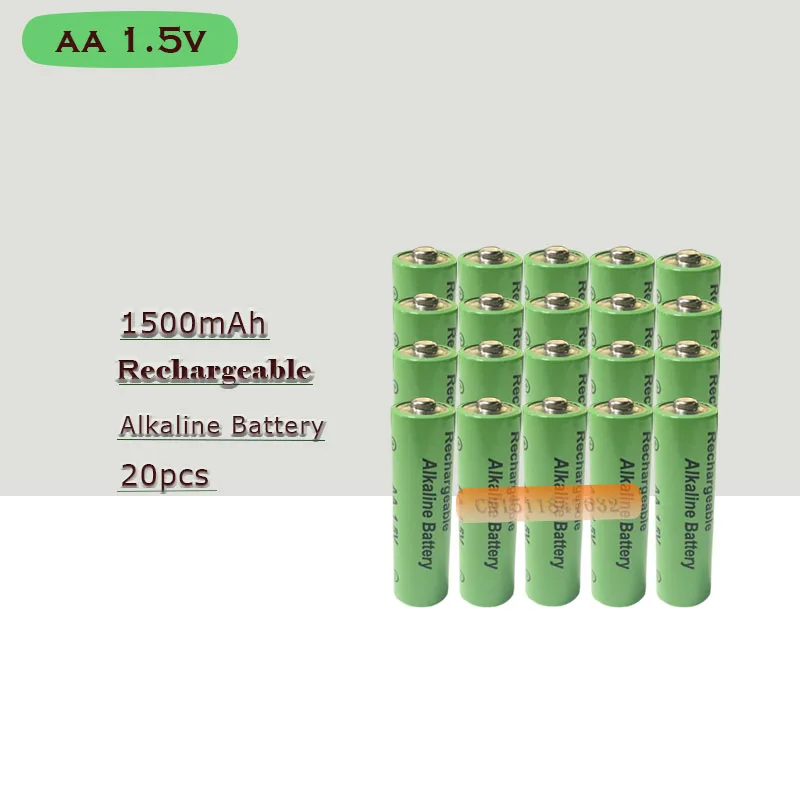 

New 20pcs/lot aa batteries 1500mah 1.5V alkaline rechargeable battery with Good Packgae Quality batery for MP3 Toy cameras Free
