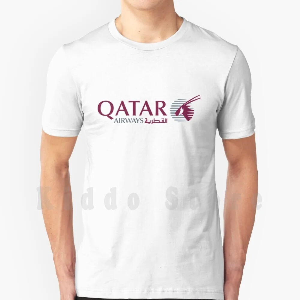T-Shirt Con Logo Qatar Spo2 Uomo Cotone Cotone S - 6Xl Qatar Spo2 Logo Boeing Airplan Airplane 737 787 747 777 A380 A320 A350