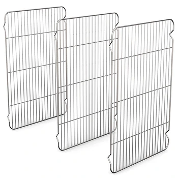 

Large Cooling Racks 3 Pack, Baking Racks, Stainless Steel Baking Racks for Cooking Baking Roasting Grilling Cooling