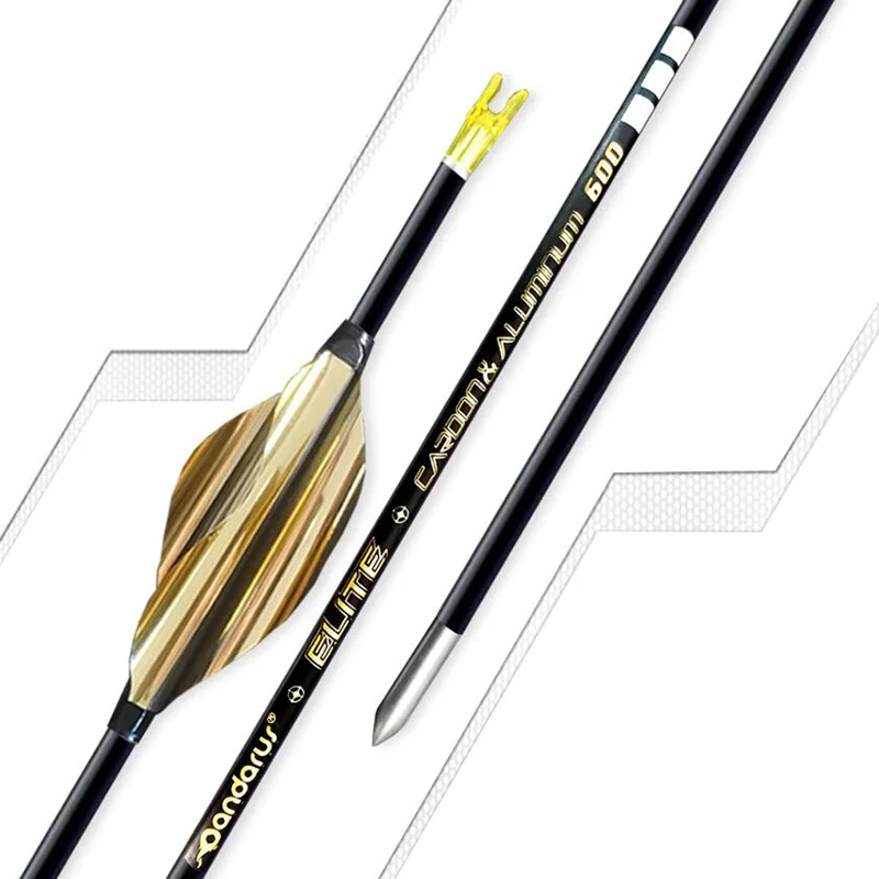 6/12Pcs 32 Inches 0.001 Straightness ID3.2mm Aluminum Shaft with Carbon Over Arrow Spine350-1000 for Hunting and Shooting