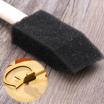 

10Pcs Sponge Brush Wooden Handle Watercolor Oil Stain Art Craft Painting Drawing A6HE