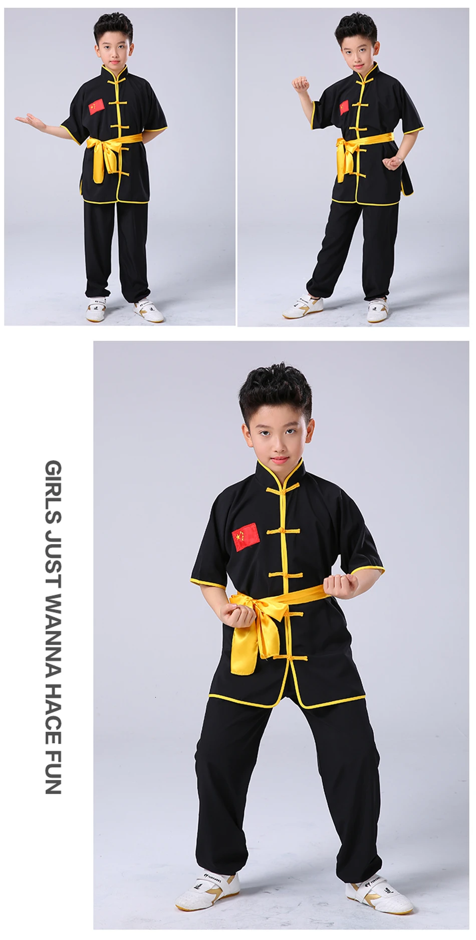 Для маленьких мальчиков Традиционный китайский ушу Дети Одежда для кунг-фу для выступлений на сцене; народного танца Костюм карнавальный наряд в стиле эпохи Тан костюм комплект