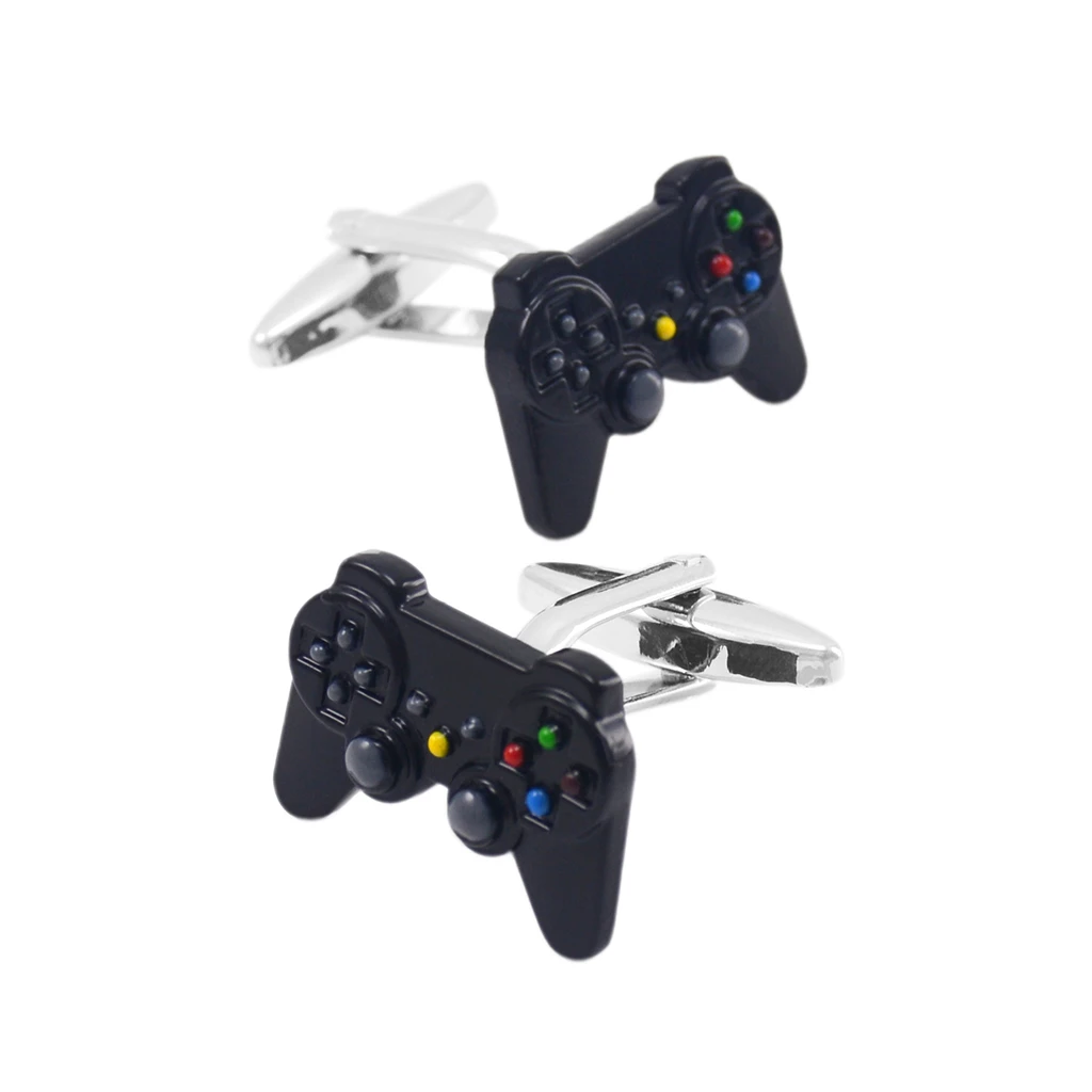 Gamer`s Choice Cufflinks Game Controllers Shape Classic Suit Buttons Men`s Metal Cufflinks