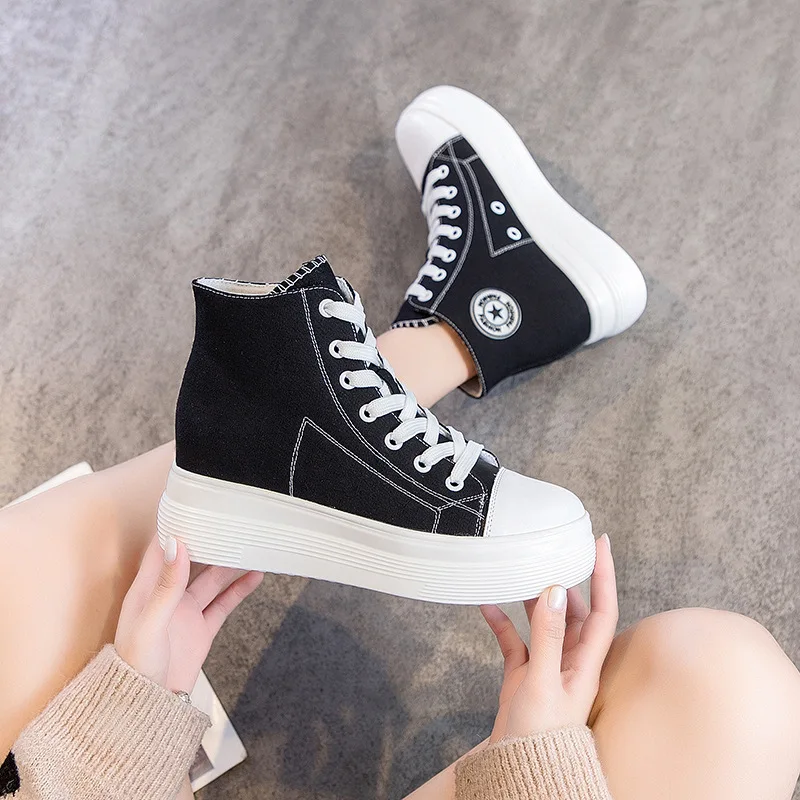 

Women's Shoes 2020 Autumn Explosion Gao Help Shoes Tide Platform Shoes Female Joker Platform Shoes Wenzhou Women's Shoes