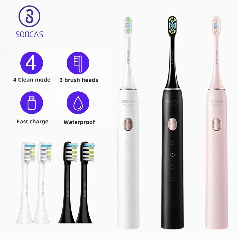 

Soocas X3U Sonic Electric Toothbrush Upgraded Adult Waterproof Ultrasonic automatic Toot hbrush Fast Chargeable for Xiaomi
