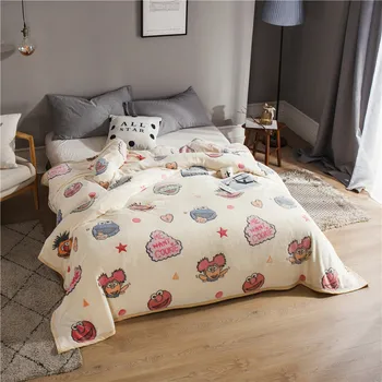 

Double layer Printed Flannel Blanket lamb blanket coral super soft and warm blanket for the sofa/Bed/Car Portable blanket