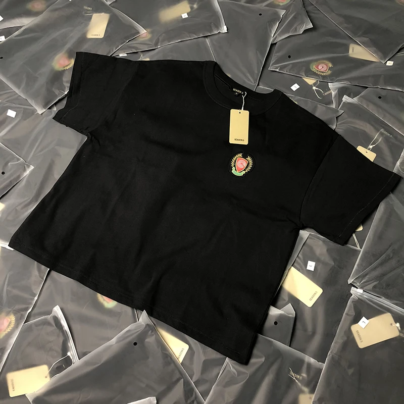 Calabasas, футболка для мужчин и женщин, лето, весна, футболки Kanye West, сезон 5/6, футболка в стиле хип-хоп, большие размеры, хлопковые топы, значок, вышивка логотипа