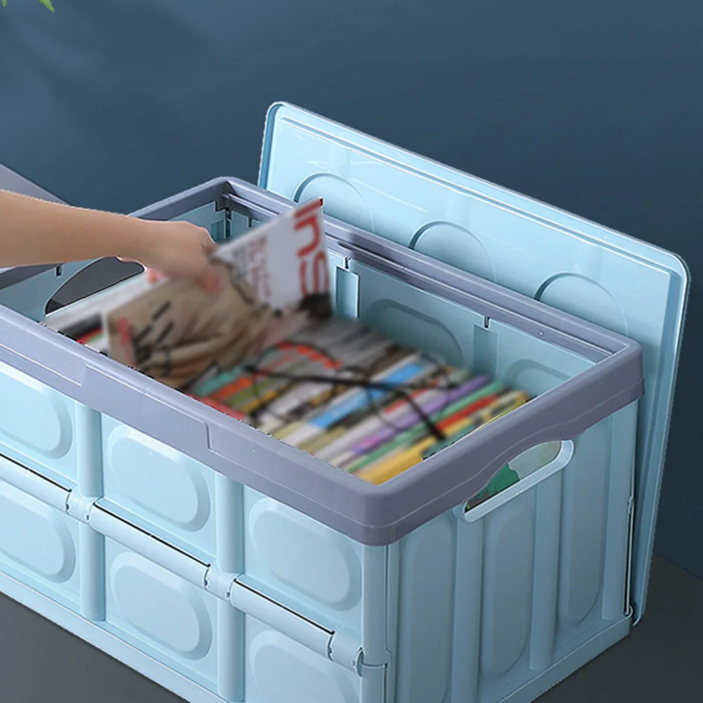 

Simple Book Box Foldable Storage Boxes Easy Open And Fold Household Storage Thickened And Reinforced Book Storage Box