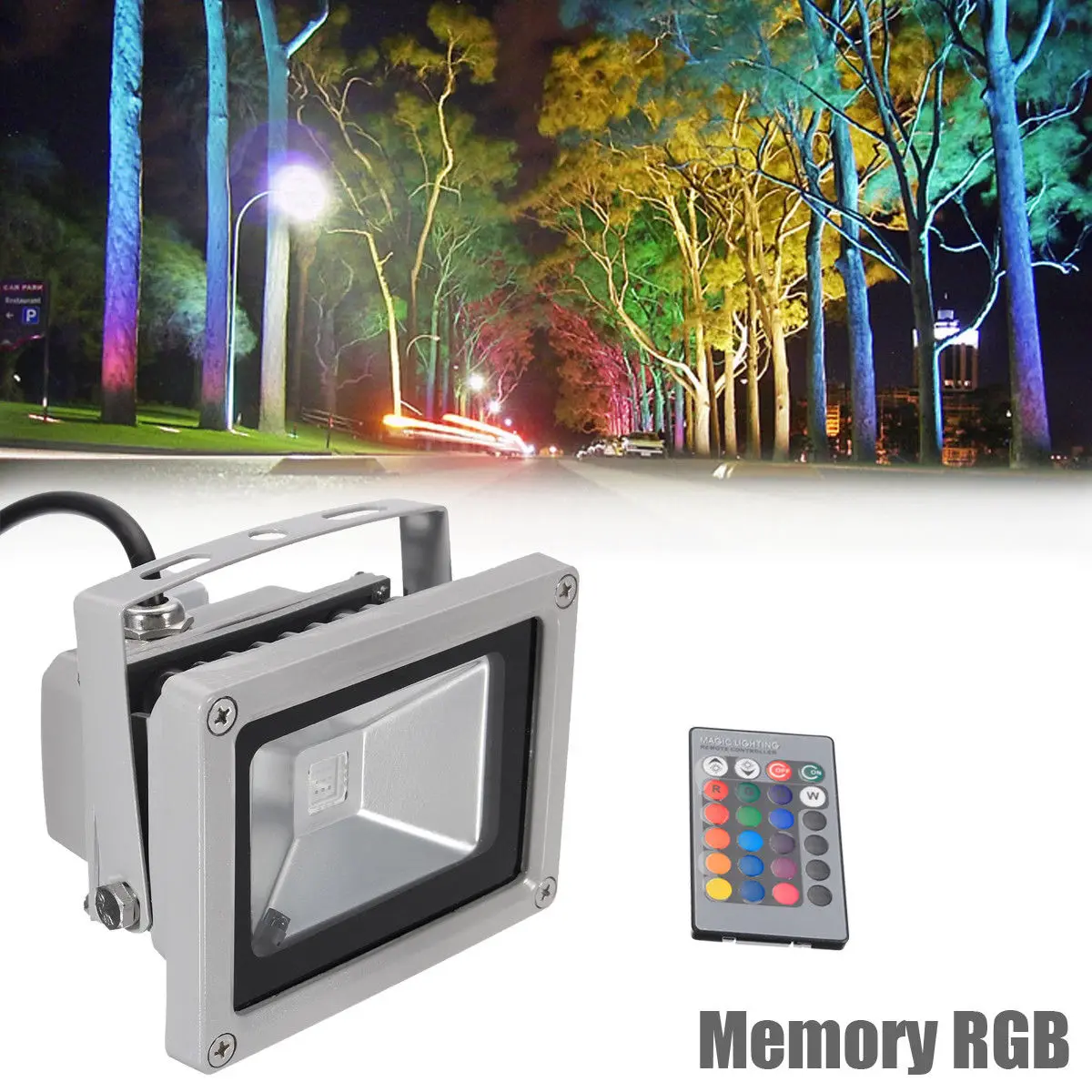 Светодиодный прожектор 10 Вт RGB с изменением цвета настенный светильник 900LM