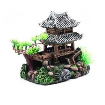 

Artificial Fish Tank Castle Resin Aquatic Landscaping Aquariums Decoration Ornaments Rock Cave Building