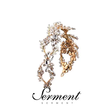 

SERMENT Princess Wedding Bridal Bridesmaid Tiara Crown Girls Crystal Zircon Jewelry Hair Accessories Bride Birthday Crown