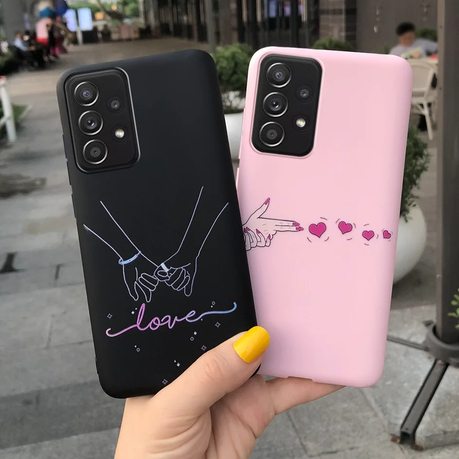 Силиконовый чехол для Samsung Galaxy A52 5G Роскошный из ТПУ с сердечками бампер GalaxyA52 A 52 a52