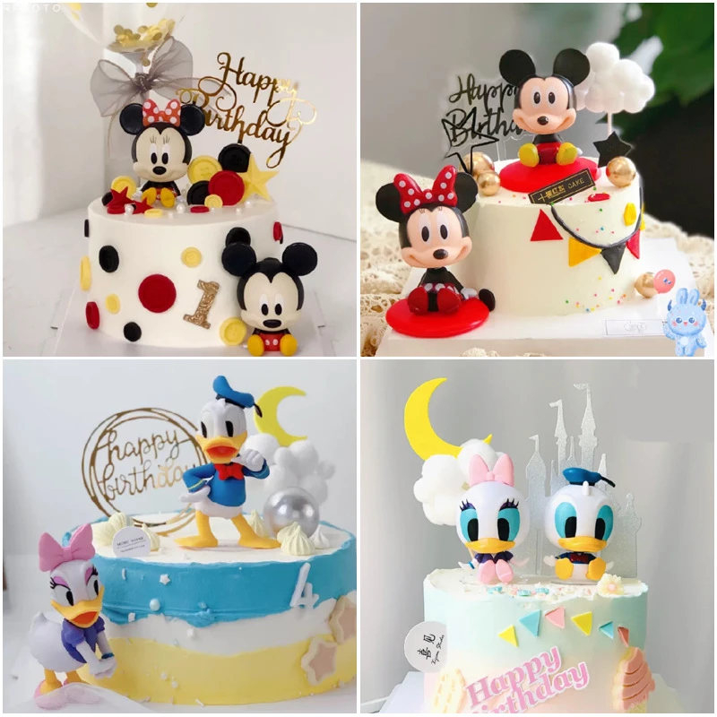 ディズニーケーキ ミッキーマウスとミニーのバースデーケーキの装飾 ベーキングとケーキの飾り デコレーション ベビーパーティー用品 ケーキデコレーション用品 Aliexpress