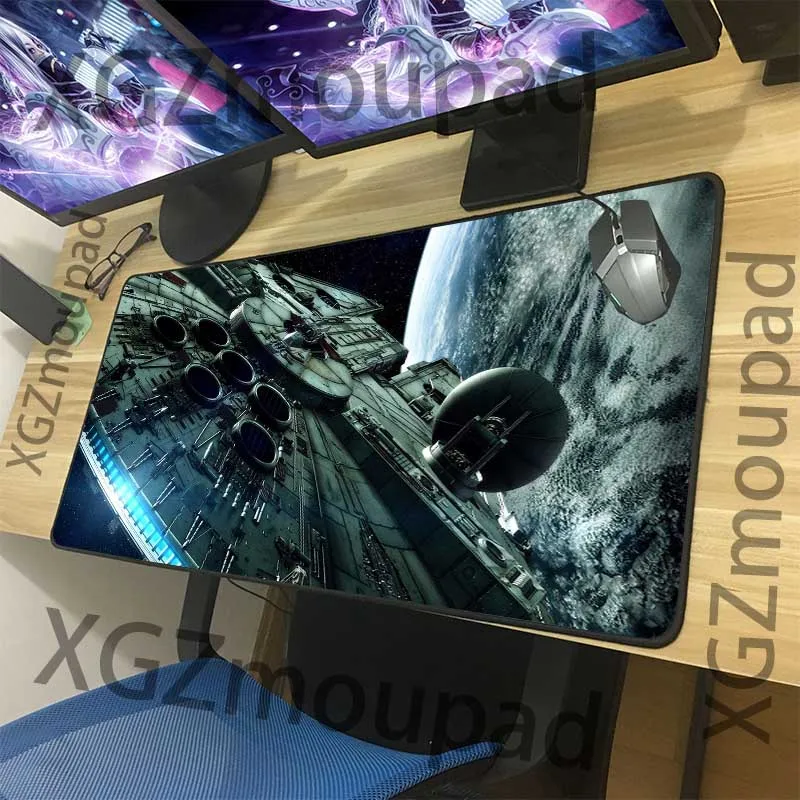 XGZ, для девочек, на переднюю линию, комиксы, на заказ, большой игровой коврик для мыши, черный, изысканный замок, края, компьютерная клавиатура, Настольный коврик, резиновый, нескользящий