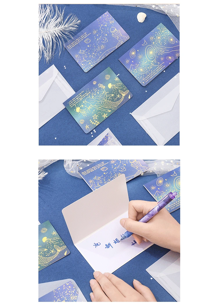 Loveот 1 шт. креативная цветная бумага конверт штамповка складная открытка студенческие канцелярские товары праздник день рождения поставка