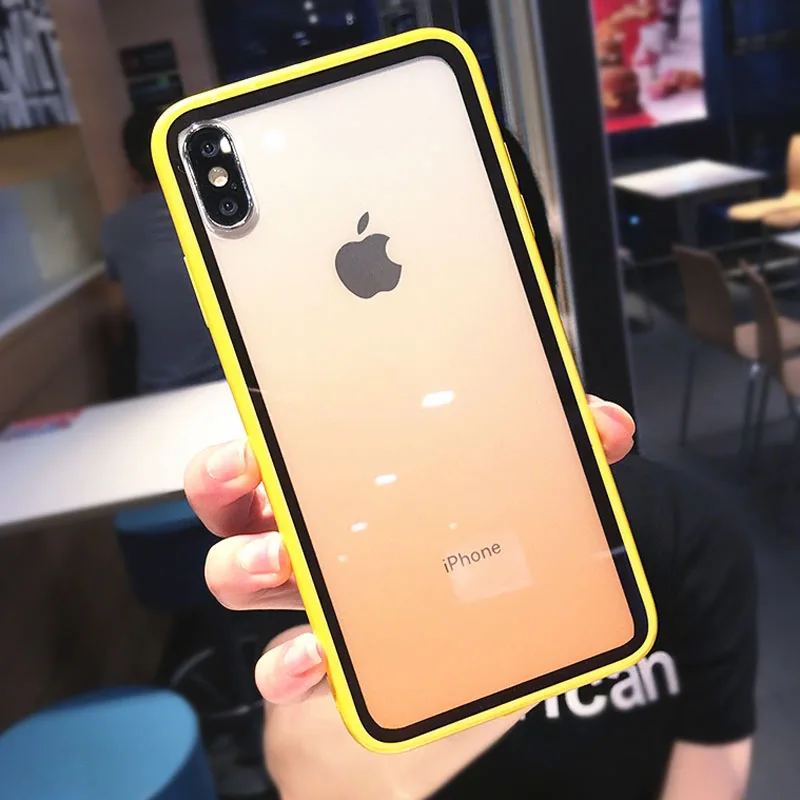 Lovebay Радужный градиентный чехол для iPhone X XS XR XS Max 7 8 6 6s Plus акриловый прозрачный защитный жесткий чехол