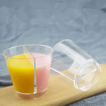 

25pcs Mousse cup plastic creative disposable dessert net red jelly yogurt cup with lid ice cream transparent pudding cup 180ml