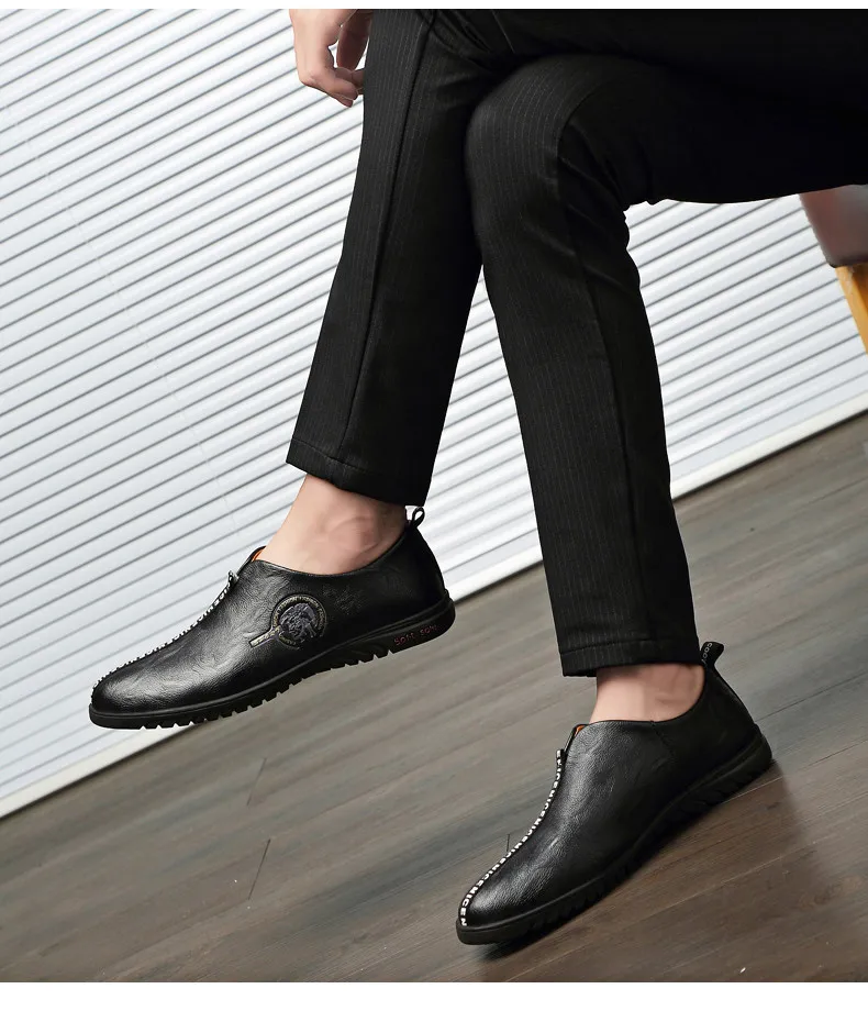 Heren kleding schoenen leer 2019nieuwe heren oxford schoenen lederen derby schoenen met puntige zakelijke herenschoenen