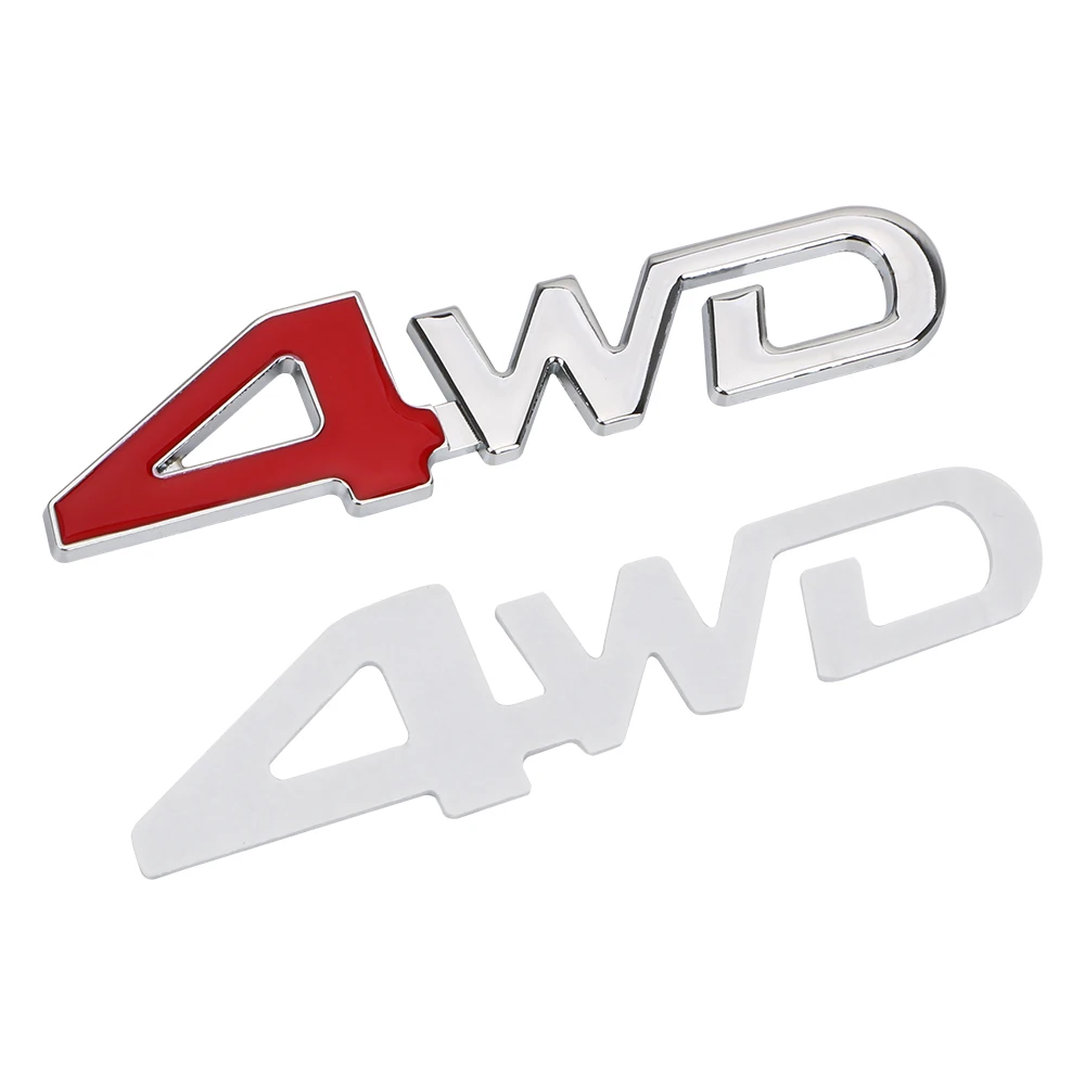 3D металлический 4WD Автомобильный логотип грузовик для автомобиля хвост заднее боковое стекло значок в виде крыла автомобиля Наклейка четыре колеса Светоотражающие