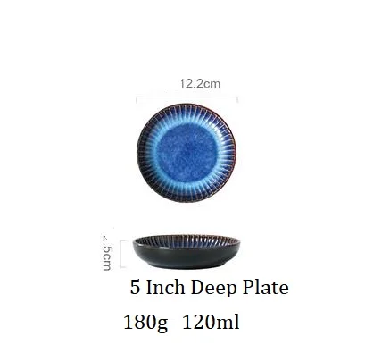 5 Inch Deep Plate Скандинавское стилекерамическое западное глубокое блюдо, круглая тарелка для супа, фруктов, тарелка для риса, салата, обеденная тарелка, большая Бытовая Посуда - Цвет: 5 Inch Deep Plate